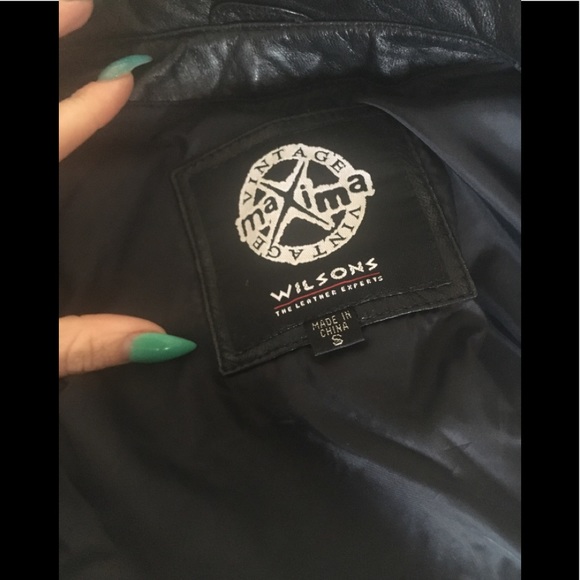 Vintage Wilson’s Maxima Black Leather Jacket - Picture 4 of 5
